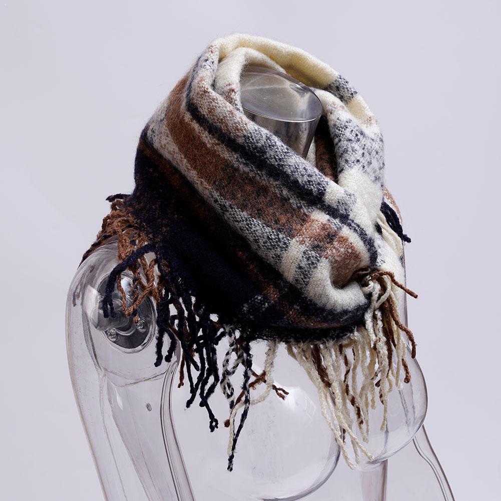 Pashmina Wrap Large - 두꺼운 스카프 부드러운 태슬 숄 랩