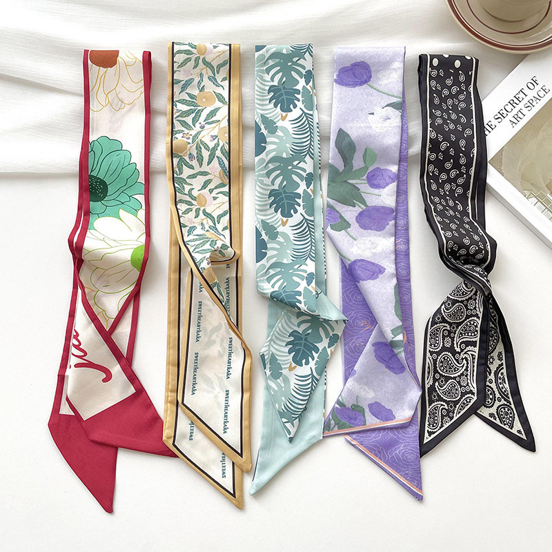 Ascot Neck Scarf - 새로운 럭셔리 브랜드 모델 작은 실크