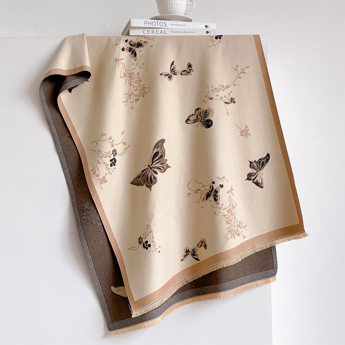 여성용 인조 캐시미어 스카프 프린지 장식 두꺼운 따뜻한 - Pashmina Wrap Large 리뷰 및 가격