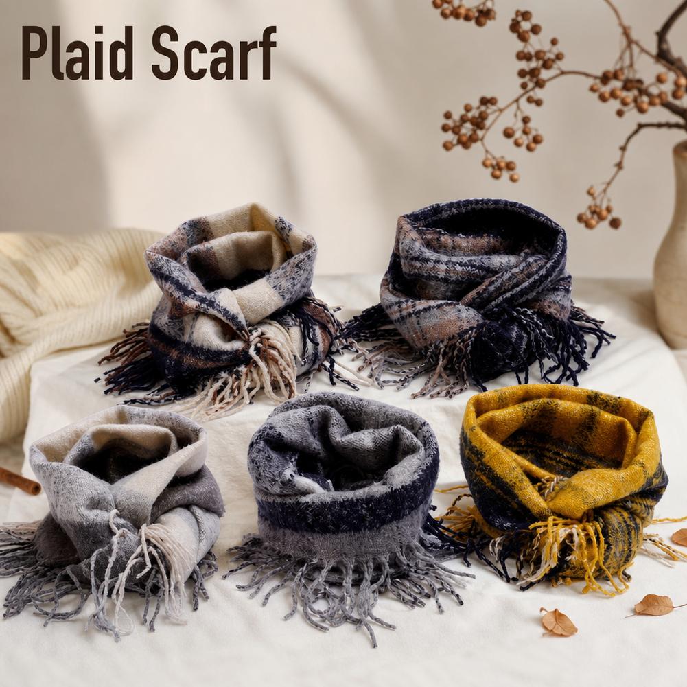 두꺼운 스카프 부드러운 태슬 숄 랩 파시미나 체크무늬  - Pashmina Wrap Large 리뷰 및 가격