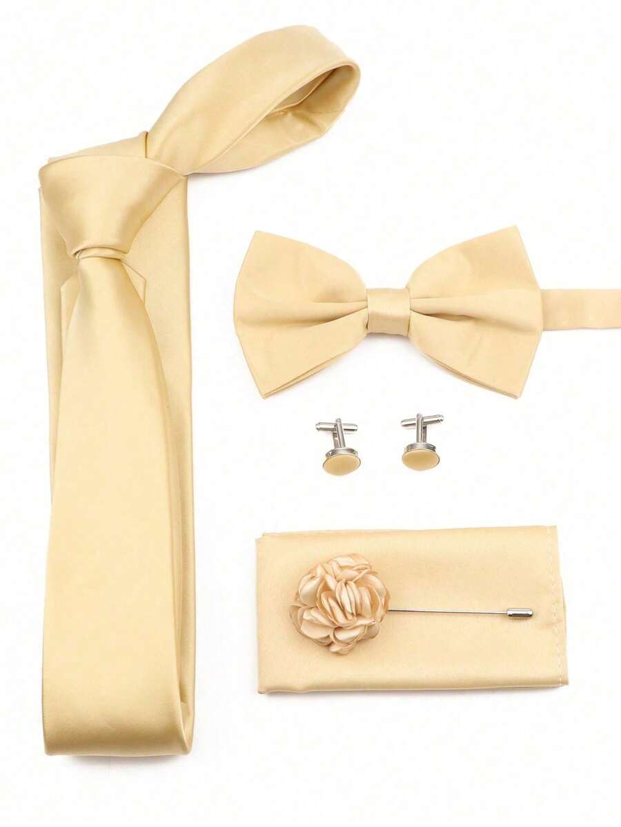 SGIAWETA-5개/세트 샴페인 색상 신랑 들러리 넥 - Pocket Square Set 리뷰 및 가격