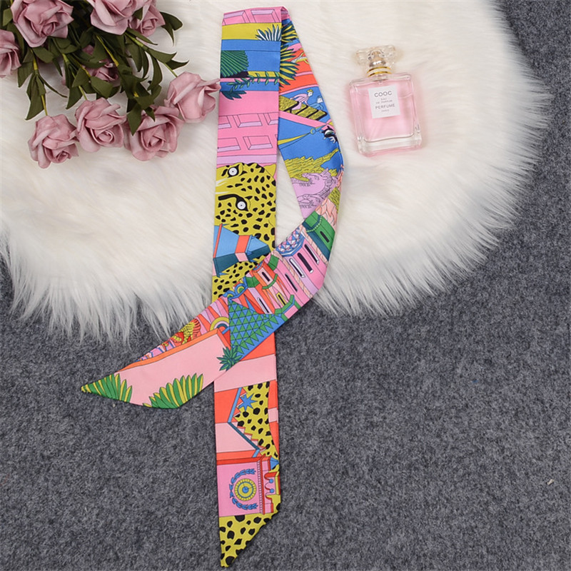 Animal Town 2023 여성용 레오파드 스키니  - Silk Neck Scarf 리뷰 및 가격