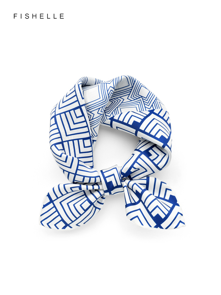 중국 클래식 블루 화이트 도자기 천연 실크 스카프, 능 - Silk Neck Scarf 리뷰 및 가격