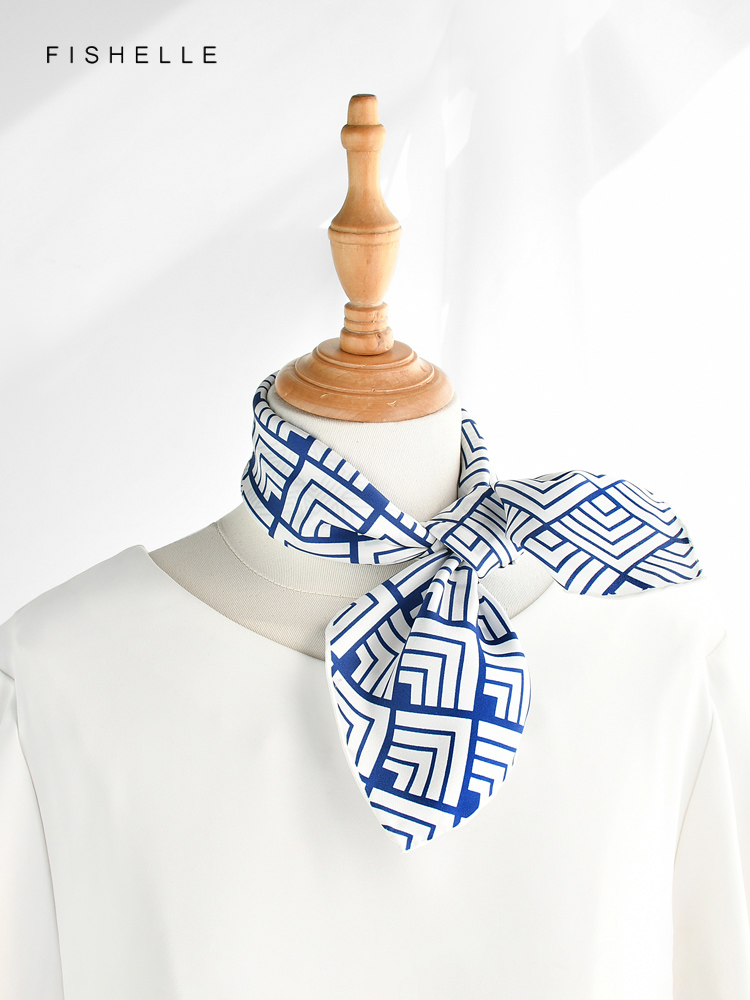 중국 클래식 블루 화이트 도자기 천연 실크 스카프, 능 - Silk Neck Scarf 리뷰 및 가격
